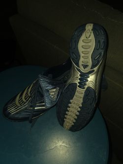 Adidas Predator Absolute Turf TF Soccer Shoes Blue Silver Men's US 10 (Art. 661092) Vintage