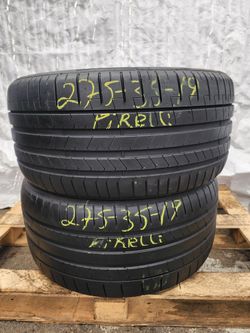 275 35ZR 19 USED TIRES PIRELLI P ZERO 2753519 USED TIRES (PAIR) MOUNT BALANCE INCLUDED