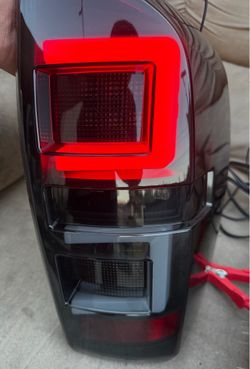 16-22 Toyota Tacoma Black Smoke Full LED Bar Tail Lights