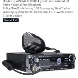 Uniden BEARTRACKER 885 Hybrid Full-Featured CB Radio + Digital TrunkTracking Police/Fire/Ambulance/DOT Scanner w/ BearTracker Warning System Alerts, 4