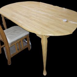 Light Wood Dining Table And 1 Chair