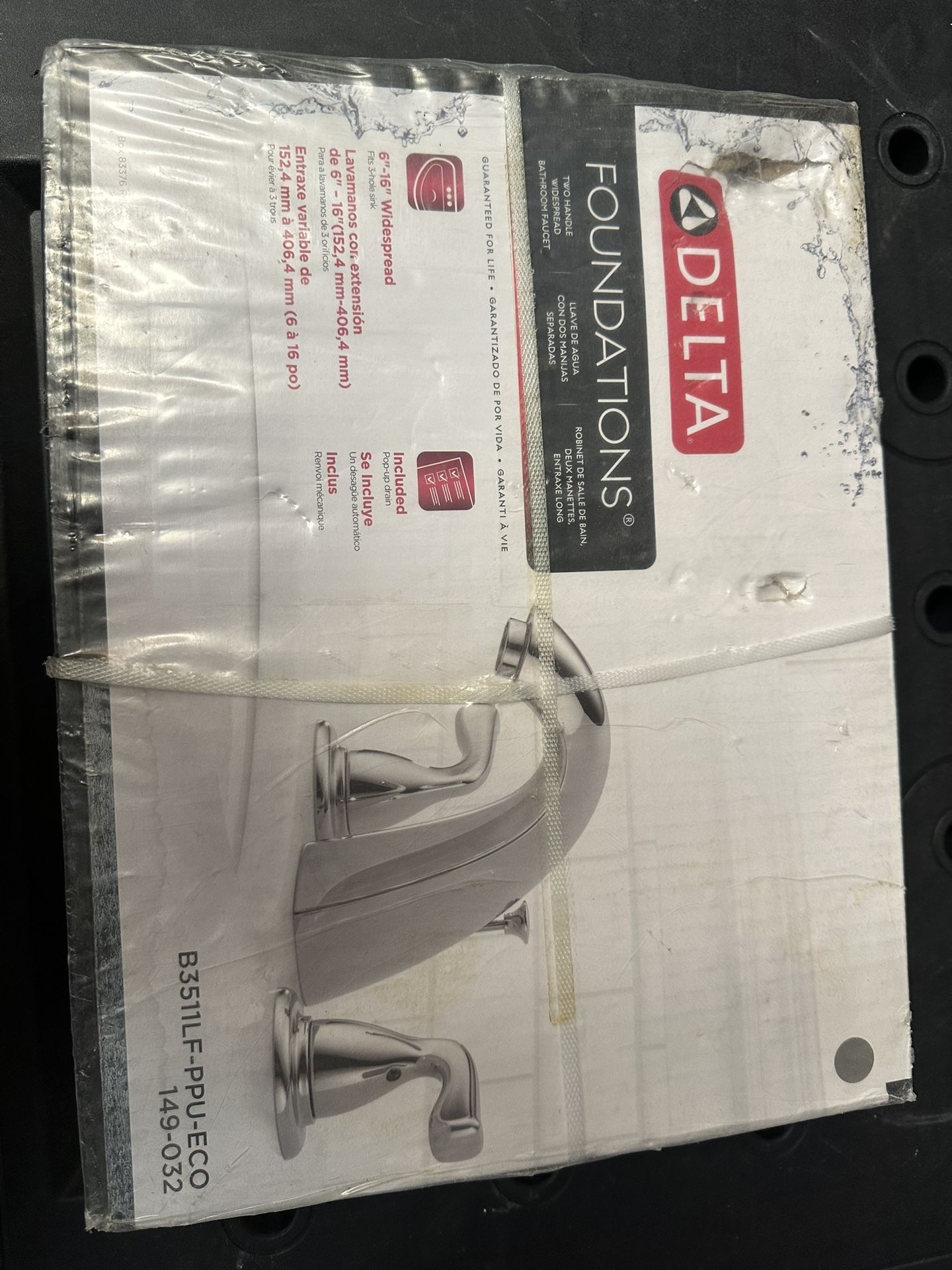 2-Handle Bathroom faucet in chrome (8in) - $100