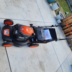 YARDMAX 22 in. 201 cc SELECT PACE 6 Speed CVT High Wheel RWD 3-in-1 Gas Walk Behind Self Propelled Lawn Mower