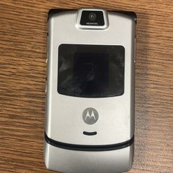 Motorola Razr V3m Verizon Flip Phone Silver