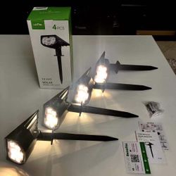 NEW Solar Garden Lights 4pcs Spotlights Outdoor Lights