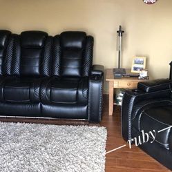 Brand New 💫 Power Party Time Reclining Sofa And Loveseat Set | Loving Room Furniture| 39$ Down Payment @ Fast Delivery 🚚