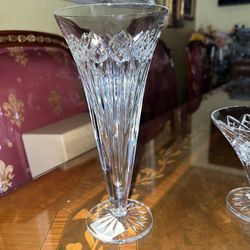 Set Of Two Waterford Crystal Quinn Lane Flower Vase9x4   5x5 Ask For The Price