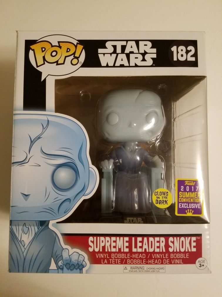 2017 SDCC Amazon Exclusive Glow in the Dark Star Wars Supreme Leader Snoke Funko Pop