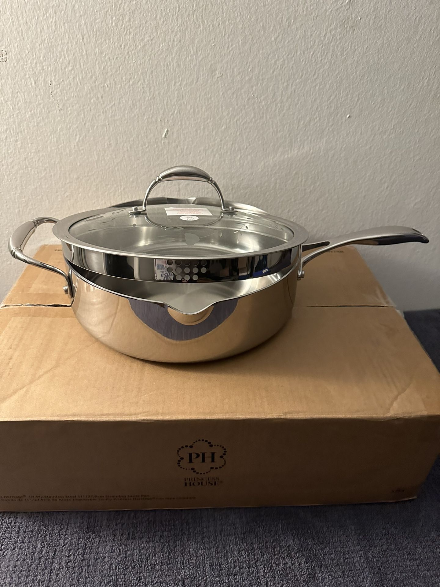 Princess House Sarten 11” Tri-Ply / 11” Tri-Ply Saute Pan
