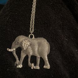 Silver Elephant Necklace