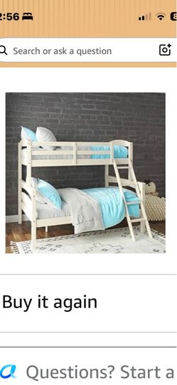 Bunk bed . Twin over full. White color. With twin mattress.