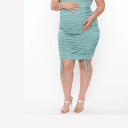 New Womens Maternity Plus Size Dress Size 2xl Xxl 2x Sage Dress Vestido De Maternindad Nuevo Tamanio 2x