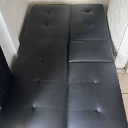 Two Black Futons with cup holders