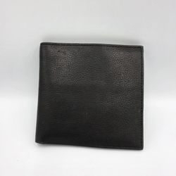 Men’s Black Genuine Leather Wallet With Clear Plastic Photo Insert 4.25" x 4.50"