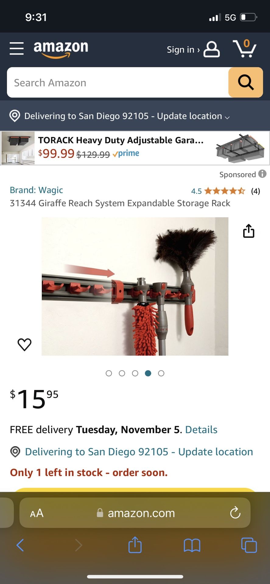 Giraffe Expandable Storage Rack New 