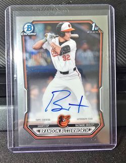 2026 Bowman Chrome #CPA-BBU Brandon Butterworth Chrome Prospect Autographs