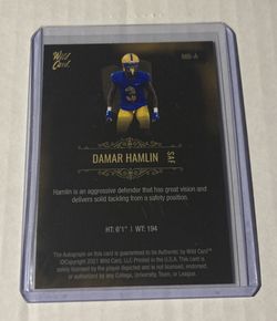 Damar Hamlin Auto Rookie Card Wild Card Gold Buffalo Bills Football #MB-A  Thumbnail