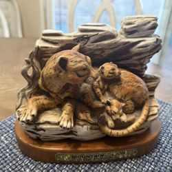 1976 Cyrus Noble Mountain Lion Ceramic Decanter 