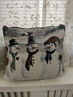 Snowmen Tapestry Pillows