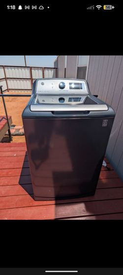 “GE Smart Washer 5.2 Cu Ft Black   Great Machine  Needs Repair