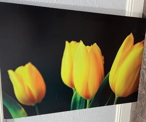 Beautiful 3-foot Foam-Mounted Tulip Flower Art Picture
