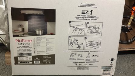 Brand new NuTone AVSC 130SS 30" Range Hood 375CFM