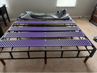 King size purple mattress frame