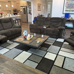 3 Piece Living Room Set.  Pieces Are Able To Recline-Electric Recliners 