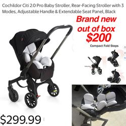 New out of box Cochildor Citi 2.0 Pro Baby Stroller, Rear-Facing Stroller with 3 Modes, Adjustable Handle & Extendable Seat Panel, Black $200 firm cas
