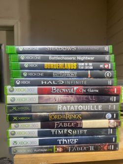 Xbox one games and Xbox 360 lot