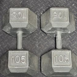 105 lb Dumbbells Pair