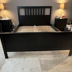 Used IKEA Hemnes Queen Bed Frame Black Brown for Sale in Tacoma WA OfferUp