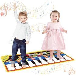 Toddler Piano Keyboard Floor Playmat Kids Musical Mats 43.3 X 14.2 Inches New