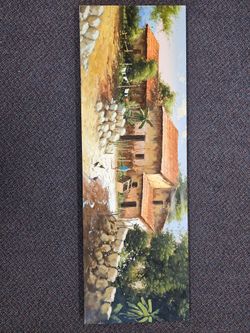 Original Oil Painting Southwest Adobe Landscape