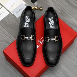 Ferragamo Men’s Leather Shoes With Box 2025 New 