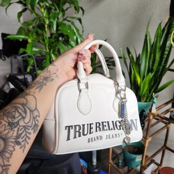 True Religion White Handbag