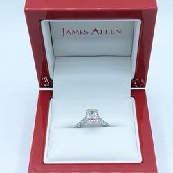 Gorgeous 14k white gold diamond engagement ring.