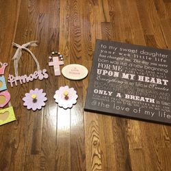 7 PCs Girls Room Wall Art Decoration $20