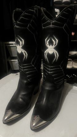 Dollskill Black Spiderweb Women’s Cowboy Boots