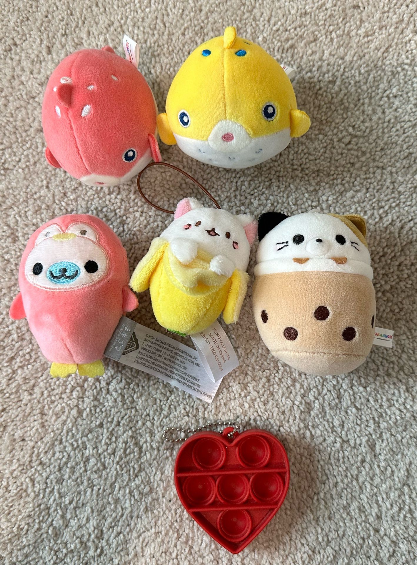 Lot of 6 small plushes