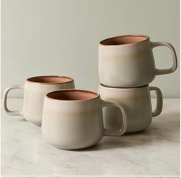 Ava Nord Small Ceramic Coffee Mugs Set of 4