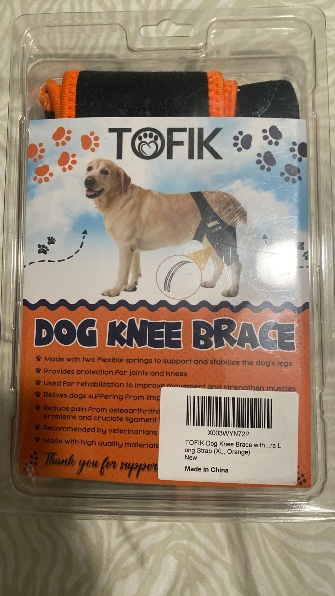 Tofik Dog Knee Brace XL