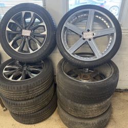 2 Sets Of Wheels And Rims Complete Sets