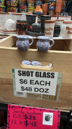 talavera shot glass $6 each $ 48 doz