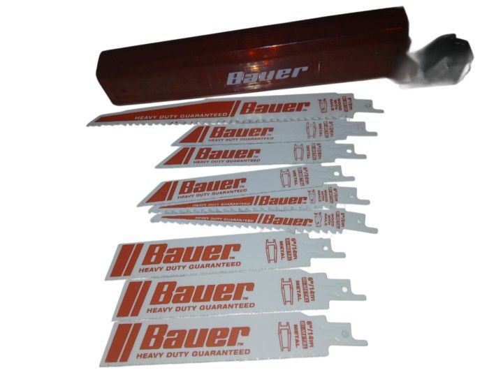 Bauer Bi-Metal Reciprocating Saw Blade Set, 9-piece