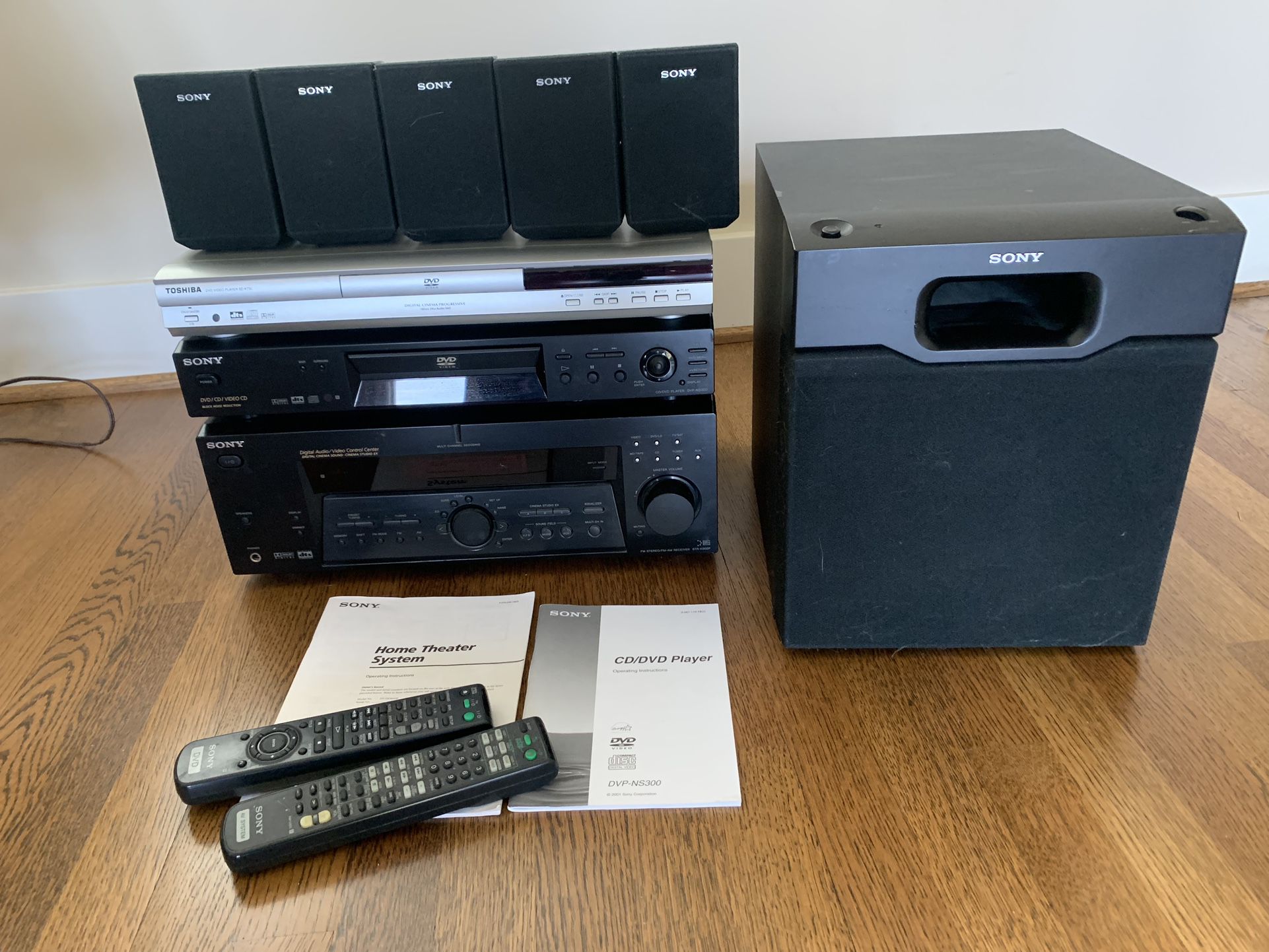 Sony Home Theater Receiver, DVD, CD, Speakers