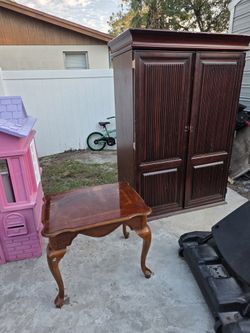 Armoire With Pull Out Desk Shelves And Drawers