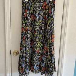 Anthropologie Floral Midi Skirt | Size 4