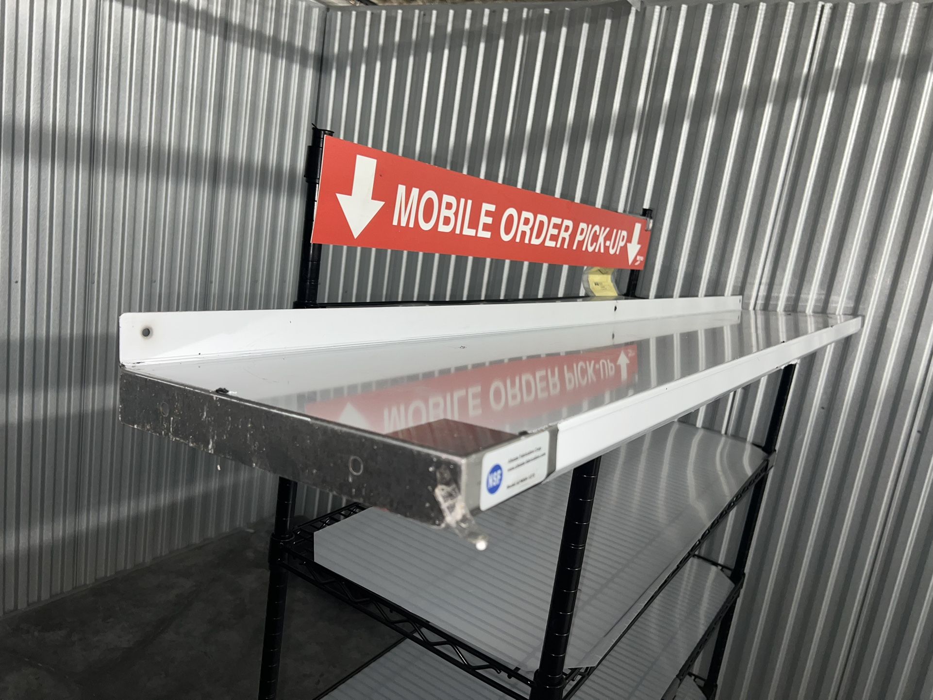 Stainless steel kitchen shelf