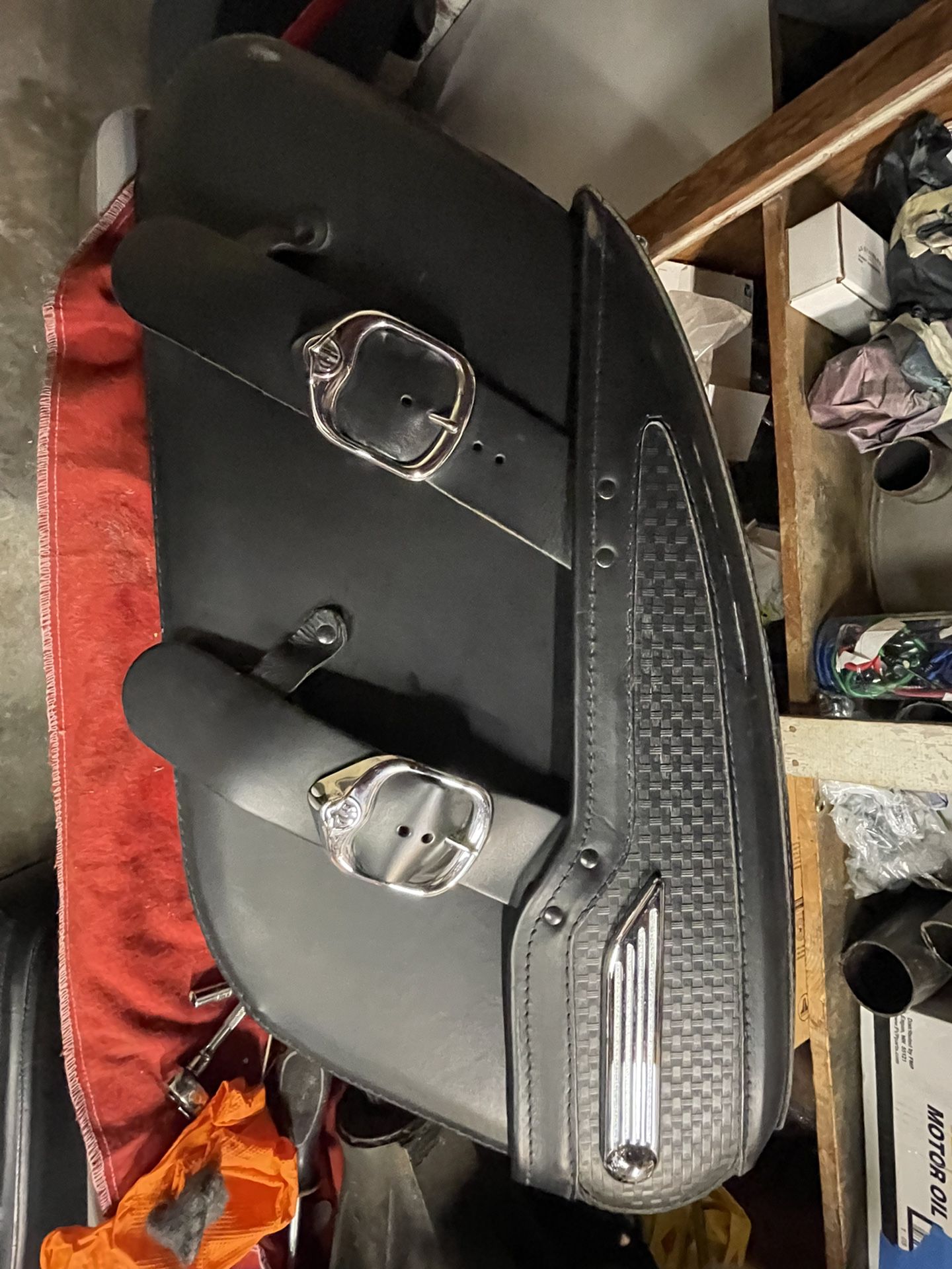 Harley Davidson Black Leather Bags 